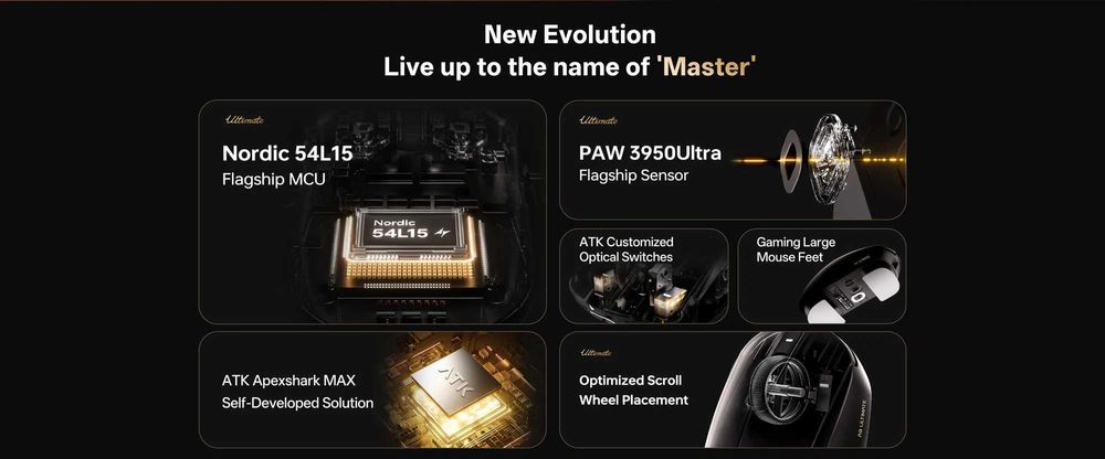 Игровая беспроводная мышка ATK A9 Ultimate