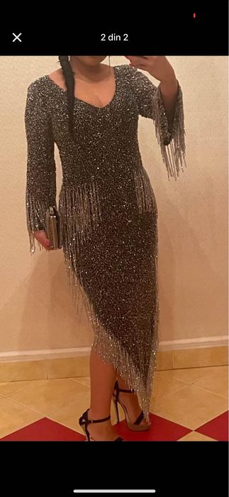 Rochie cu pietre si margele