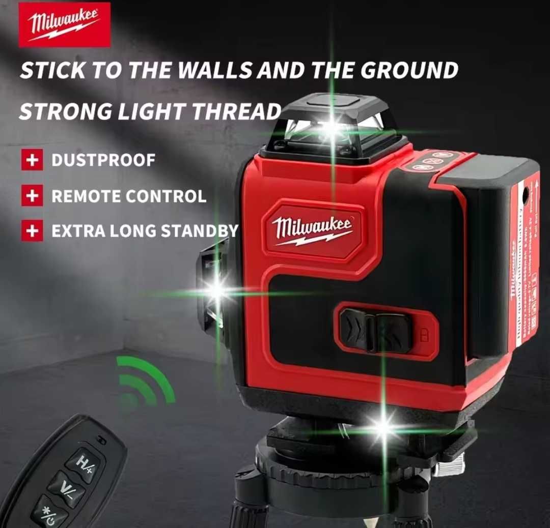 Aparat de nivelat laser cu 16 linii 360 de grade 4 D acumulator