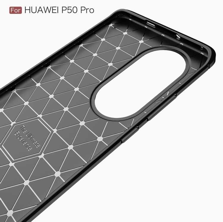 Huawei P50 Pro - Удароустойчив Кейс Гръб CARBON