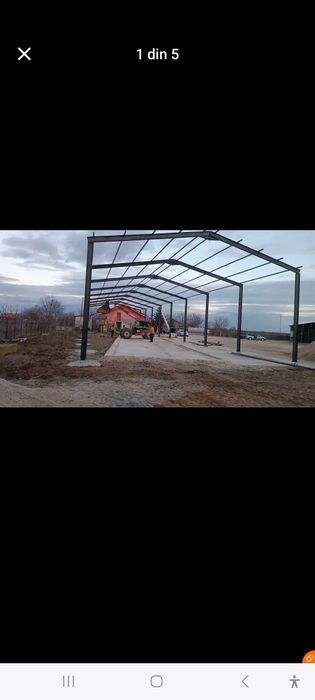 Hala metalica 8x30 din profile la pret redus cu Pane din teava 60x40