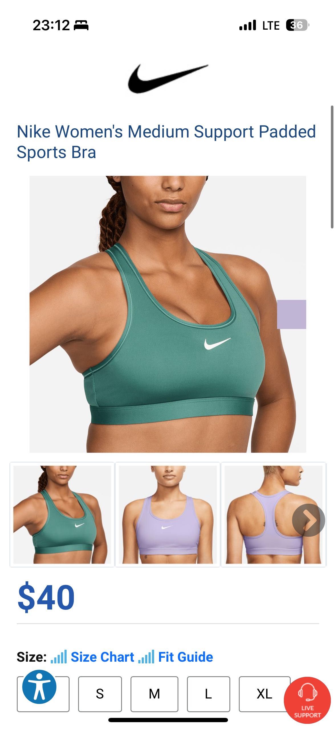 Бра Nike из Америки