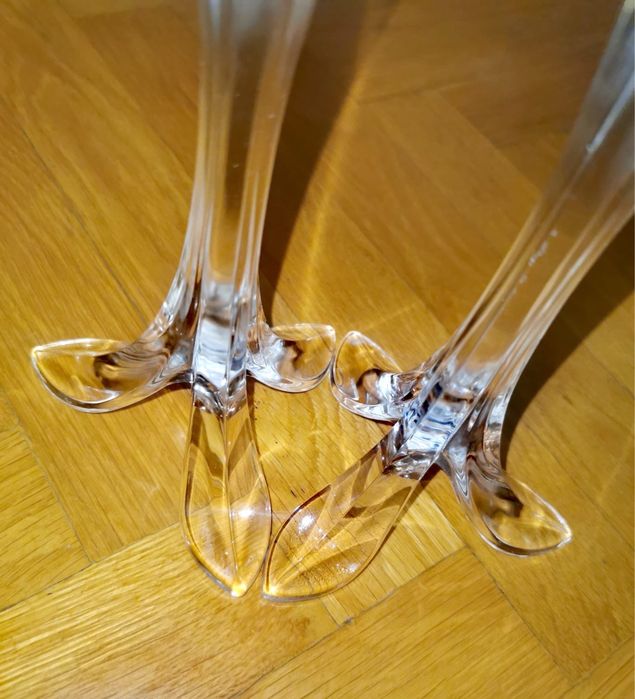 Кристални Свещници комплект френски БАНДОЛ Cristal D'Arques Durand  2