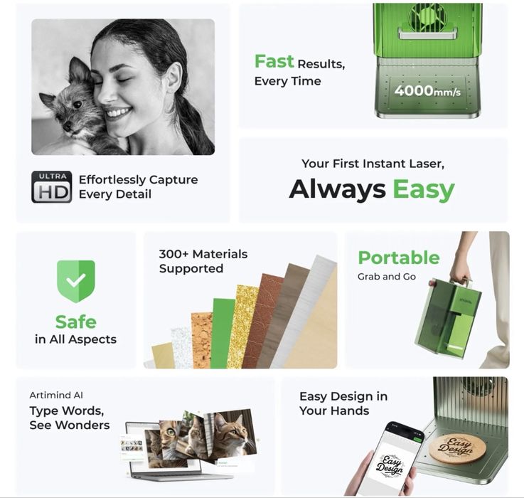 xTool F1 Lite Gravare Laser