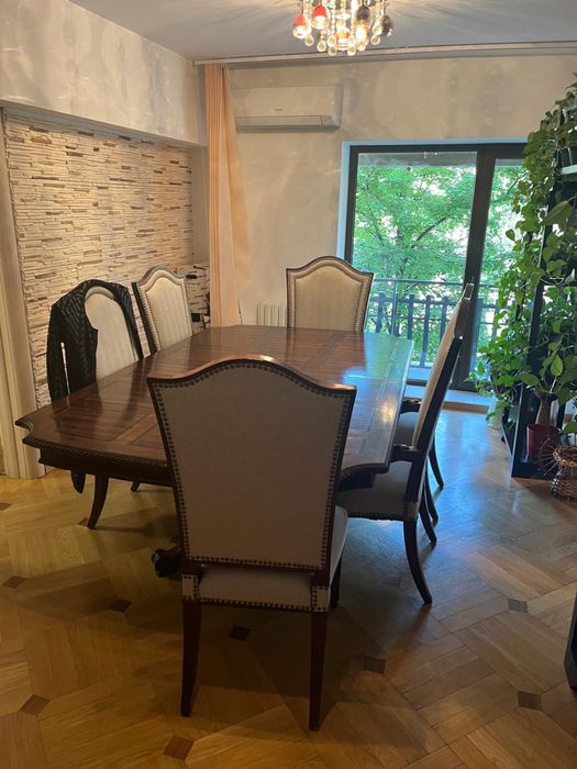 Masa cu scaune lemn masiv