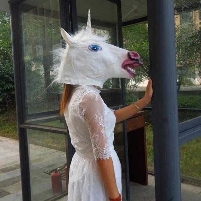 Masca cap Unicorn, Inorog, Cal, Halloween, Petreceri tematice