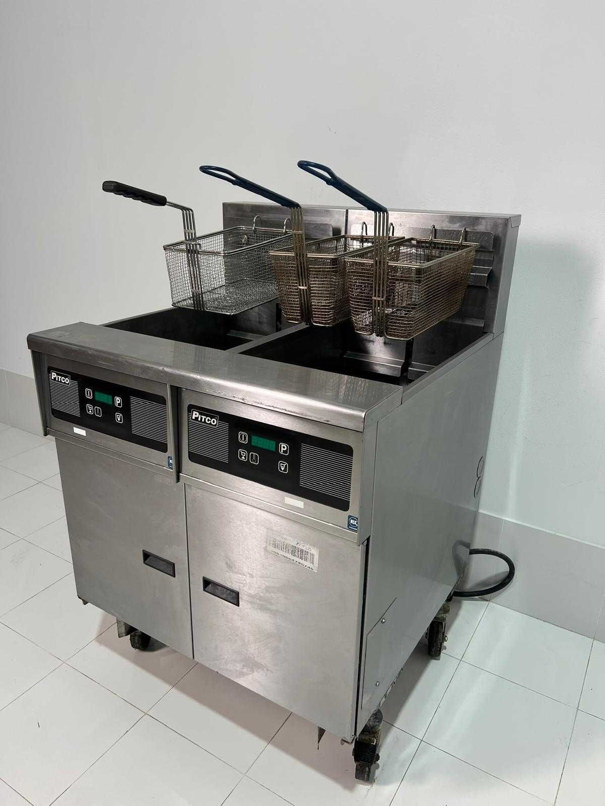 Pitco - Friteuza electrica 2 cuve (23+23 L) cu sistem refiltrare ulei