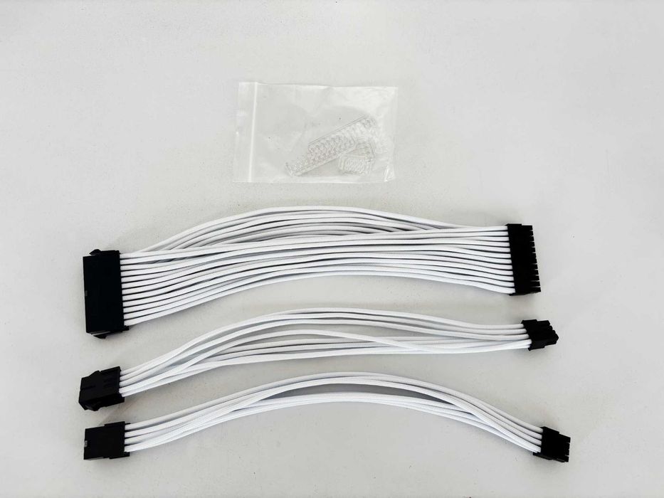 Set Cabluri Sursa PC Sleeve (Alb)