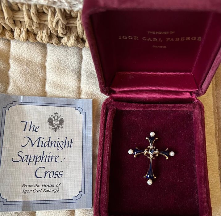 Cruciuliță Faberge din aur de 14K