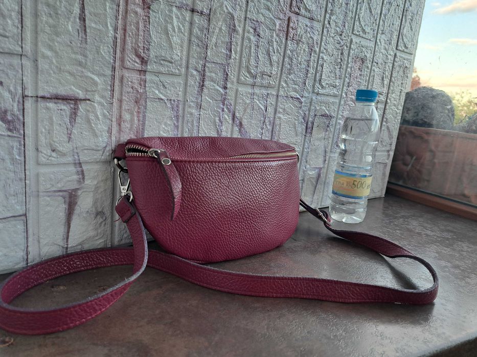 дамска чанта малка чантичка за кръста,банан,
торба-естествена кожа,