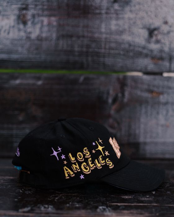 Cap snapback sapca hat LA Lakers NBA Mitchell & Ness cotton black