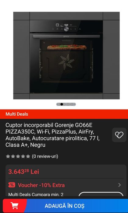 Cuptor incorporabil Gorenje GO66E PIZZA350C