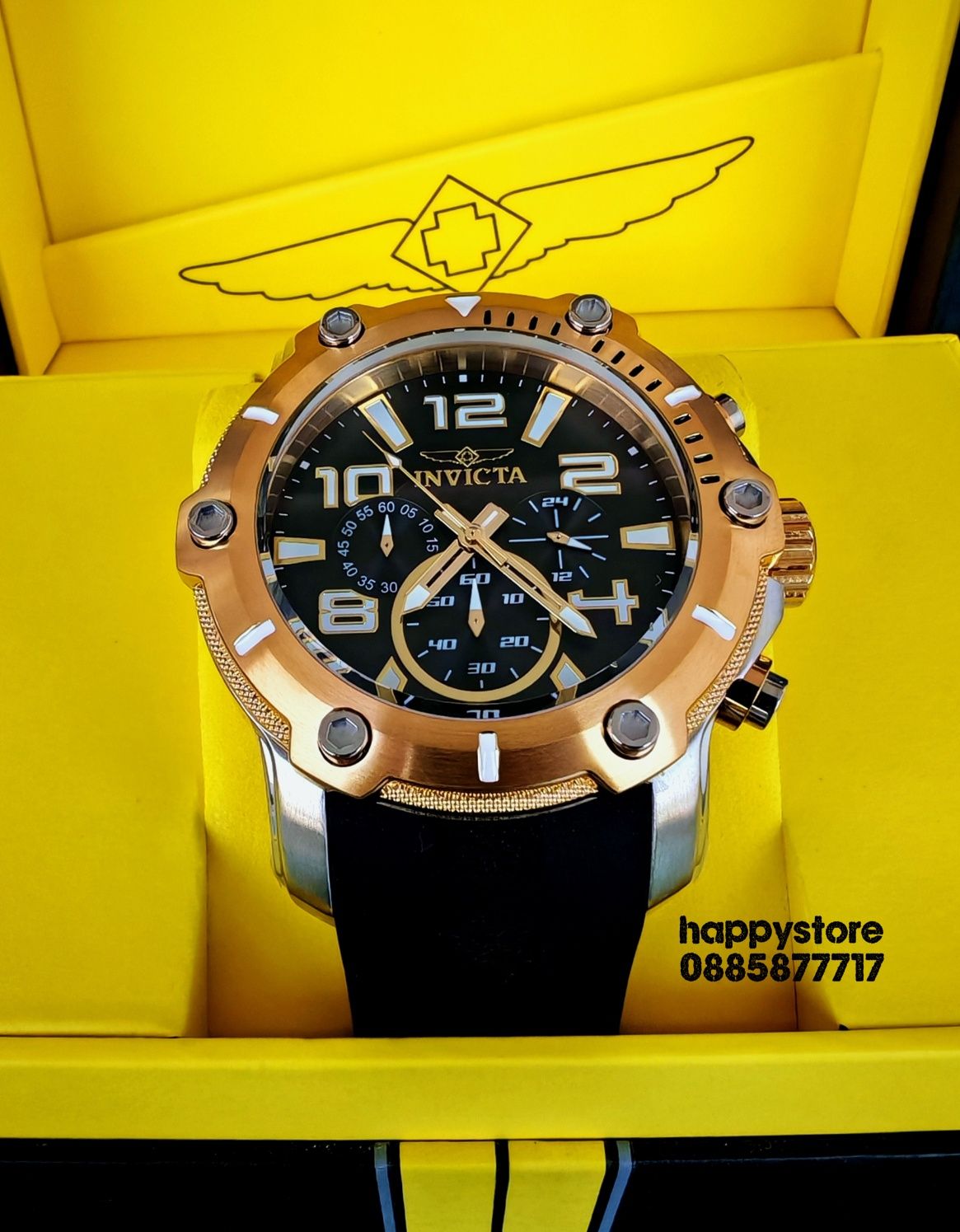 INVICTA Diver Gold/Silver 52 mm, Инвикта нов ръчен часовник
