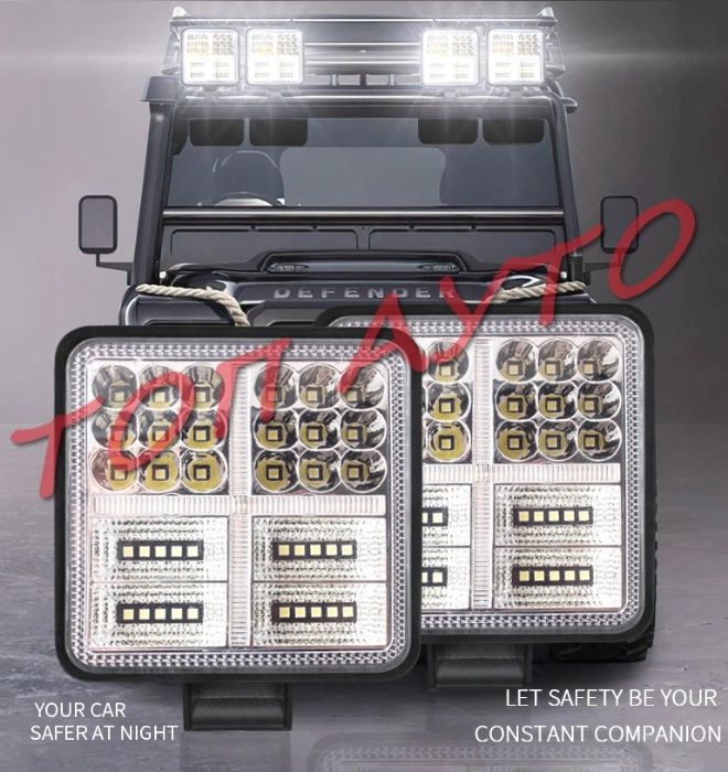 ЛЕД Диодни Халогени 12/24V Мощни Кола Джип Мотор Бус Лодка Камион