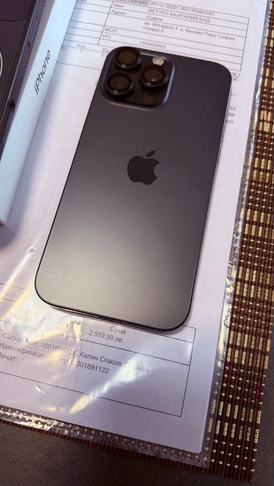 IPhone 16 pro max 512GB 2 години гаранция Yettel