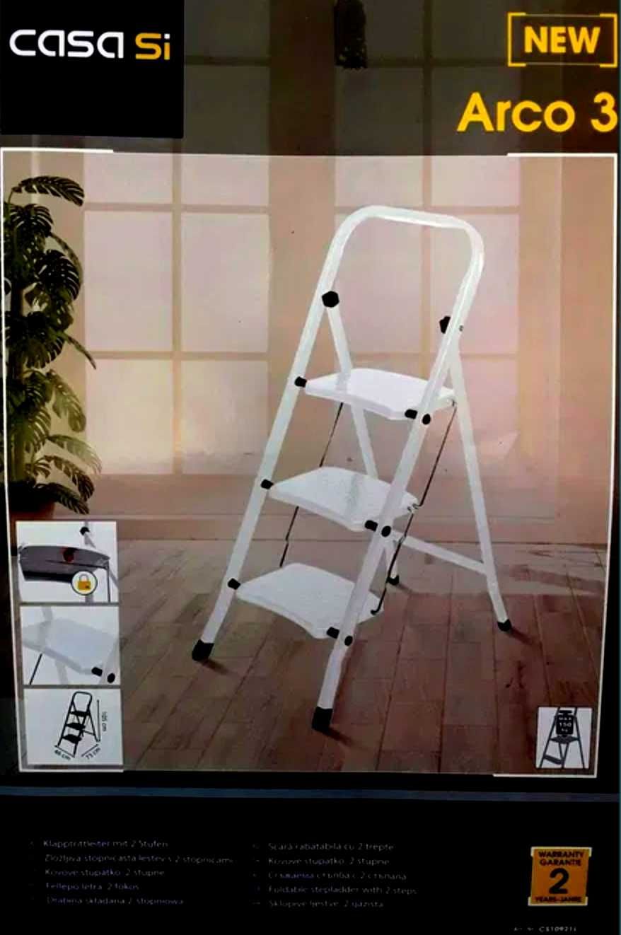 Scară metalica pliabila cu 3 trepte maxim 150 Kg - 99 Lei