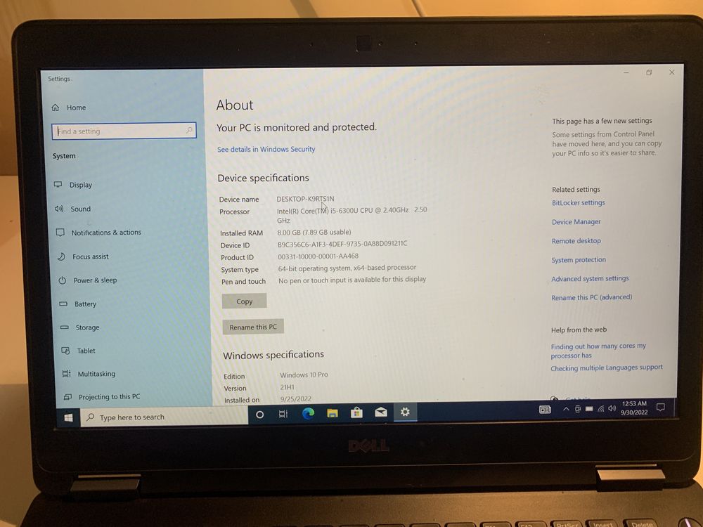 Laptop DELL Latitude 7470