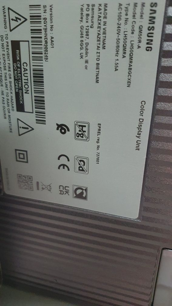 Широкоформатен  дисплей 50 инча Samsung , 4к , wi-fi , smart