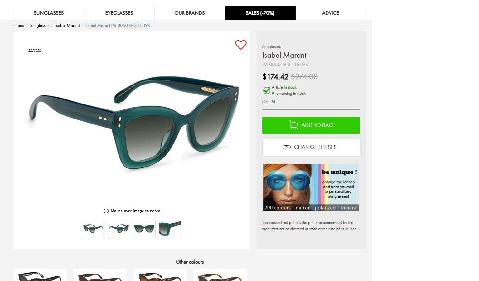 Ochelari de soare Isabel Marant model deosebit reducere 50% magazin!