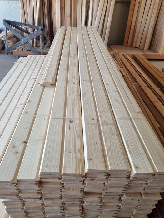 Lambriu semirotund pin nordic  scandura 4 fețe model rombus