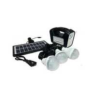 Kit PANOU SOLAR Lanterna cu becuri GDLITE 3 PLUS , camping , pescuit
