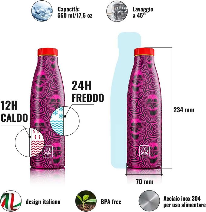 BBOOM Термо бутилка  с двойна стена, вакуумна изолация- 520 милилитра