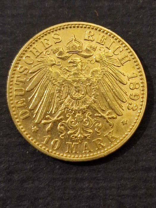 Златна Монета 10 Марки Вилхелм II , Лудвиг III , Лудвиг II , Ото