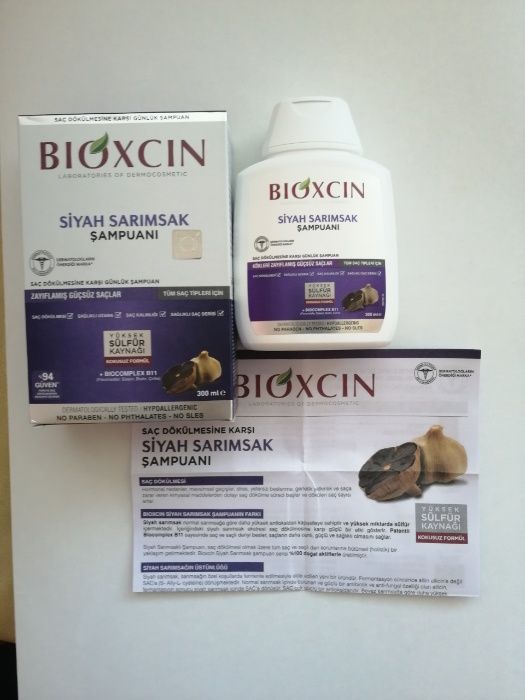 BIOXCIN/Шампоан/Против Косопад/Черен чесън/Грижа за косата/Козметика