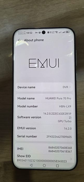 Huawei Pura 70 Pura 512 GB, 12 Gbram garanție iulie 2026