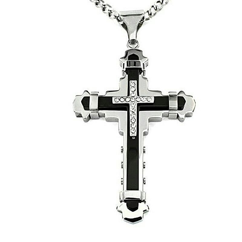 Jesus Crystal Cross / Кръстче с камъни - 2 модела