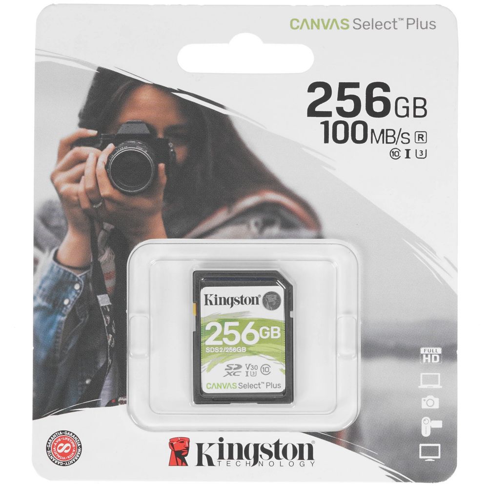 Карта памяти Kingston Canvas Select Plus SDXC 256 ГБ