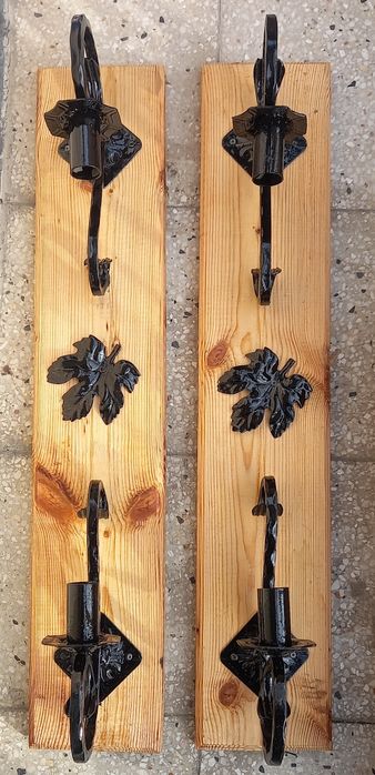 Битови полилеи от ковано желязо и дърво