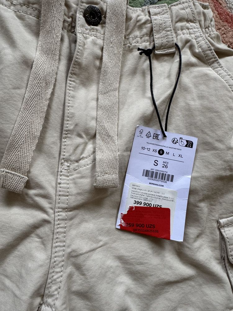 Bershka шорты и Zara блузка шелк