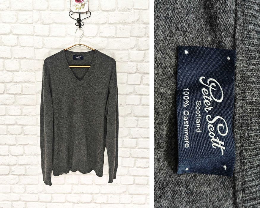 Peter Scott 100% Кашмирен Мъжки пуловер размер L