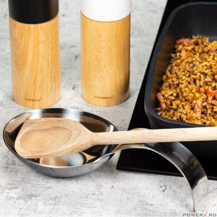 Lingura din inox, suport, 5.5 x 10.7 x 23.5 cm, capacitate 220 ml,