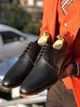 Pantofi derby cap toe de lux Minelli Italy 39 40 piele naturala