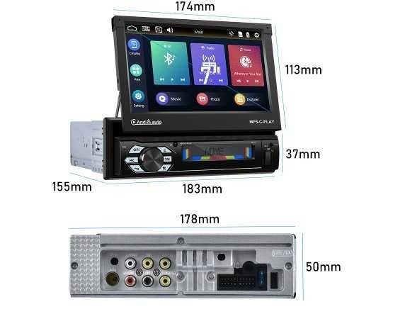 Dvd Auto Player, Motorizat, Radio, Bt, Video