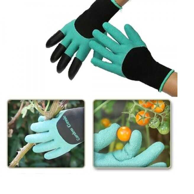 Комплект градински ръкавици с нокти на едната ръкавица Garden Genie