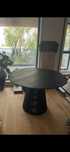 Masa dining neagra din lemn 120 cm Jeanette Kave The Home