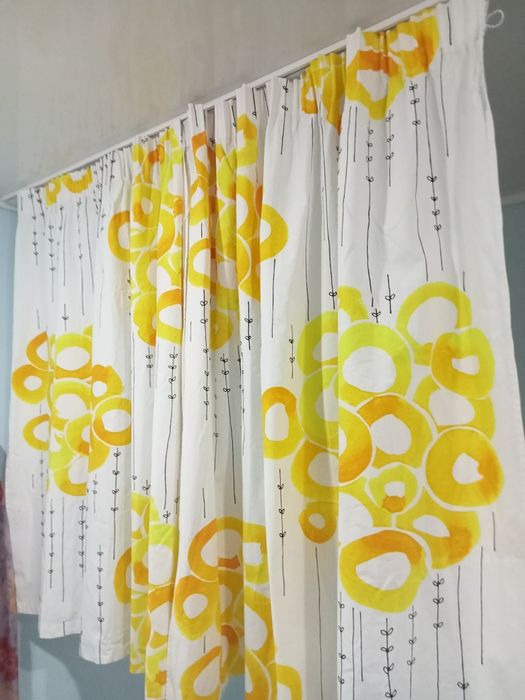 Шторы IКЕА, короткие для веранды,покрывало советское х/б