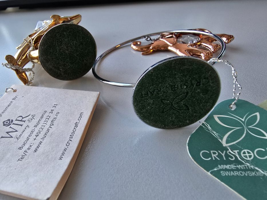 Figurine metalice cu cristale STRASS Swarovski placate cu Aur 24K