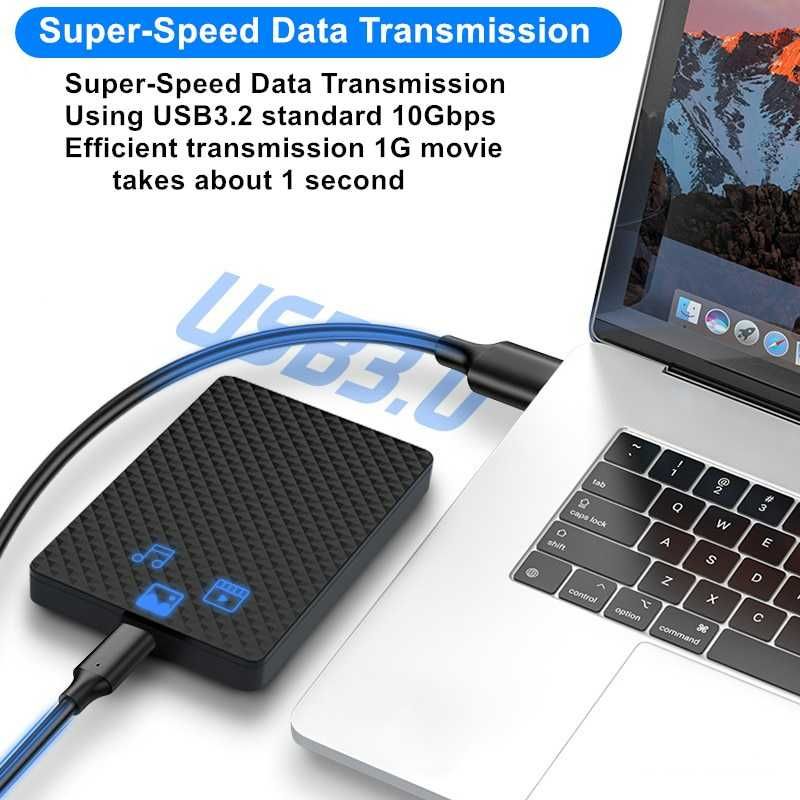 Cablu transfer date Hdd Sdd Extern Micro USB/ Type C la USB 3.0 UGREEN