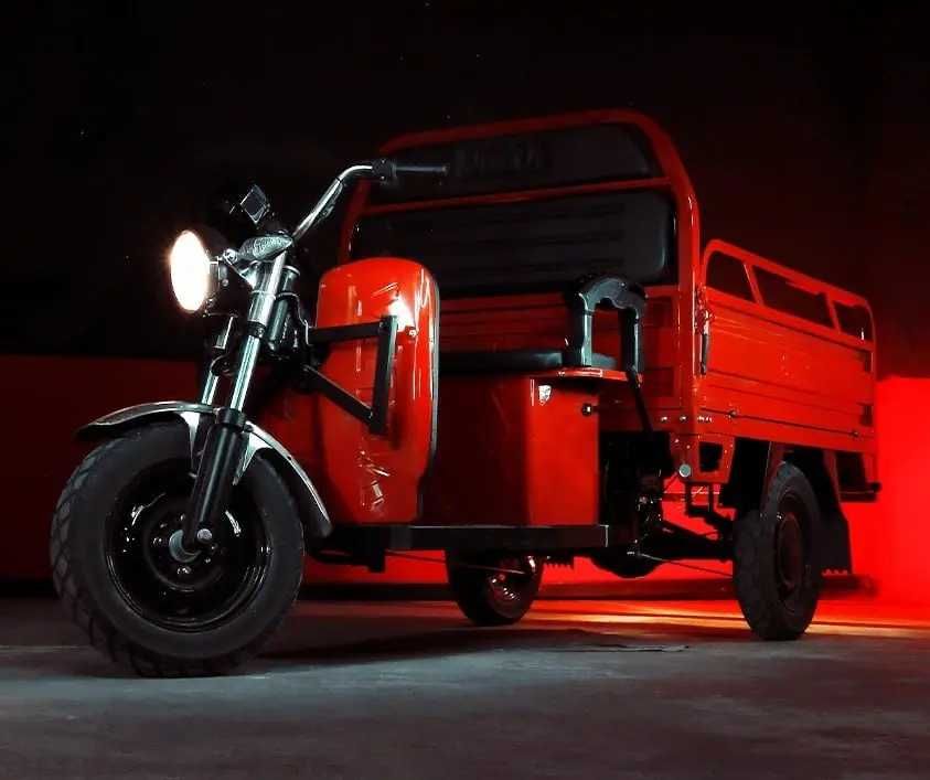 Tuk Tuk Fără Permis, Electric, Hercules, Motor 3900W, Cu Cabină, Roșu
