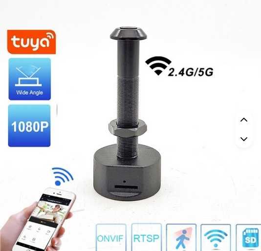 WiFi камера шпионка за врата 2mpx широкоъгълна с нощно виждане Tuya