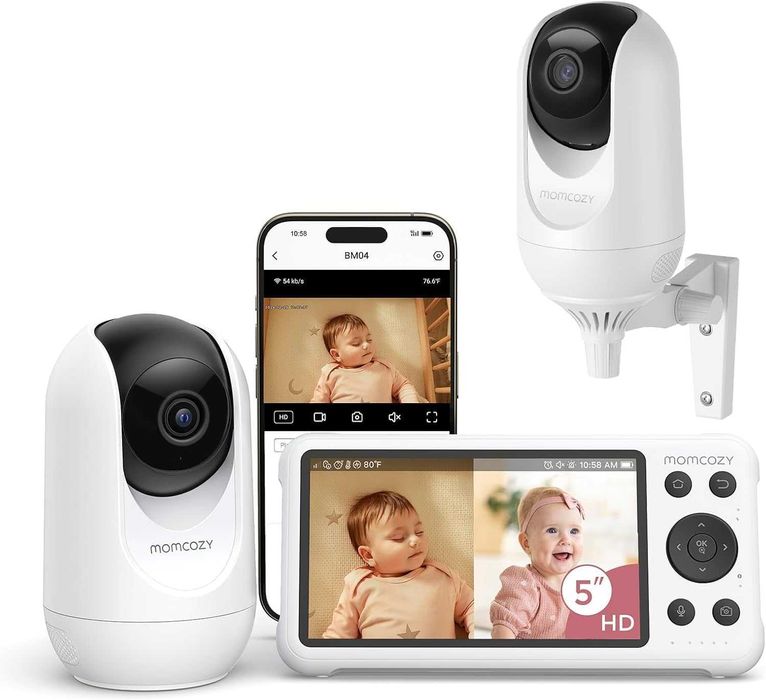 Momcozy BM04 бебефон - WiFi, 2 камери, 5" дисплей, мобилно приложение