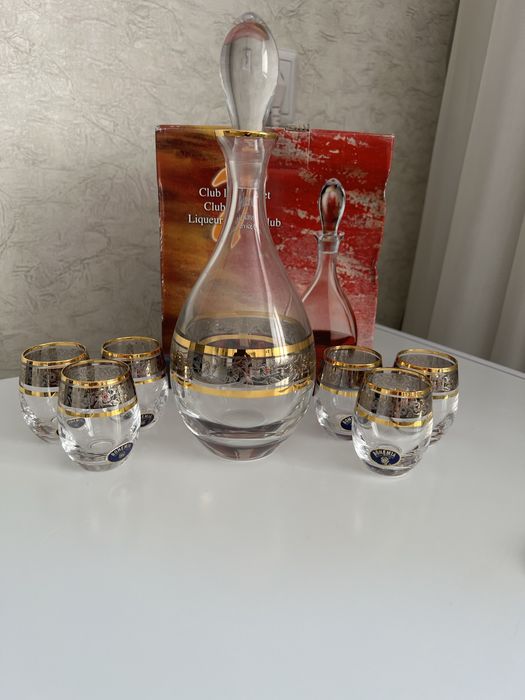 Набор Прага из графина и 6 стопок для водки/ ликера
