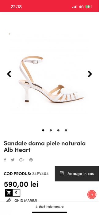 Sandale de piele The element marimea 38