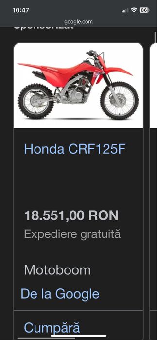 Honda CRF 125 F Model 2023 cross copii/adulti