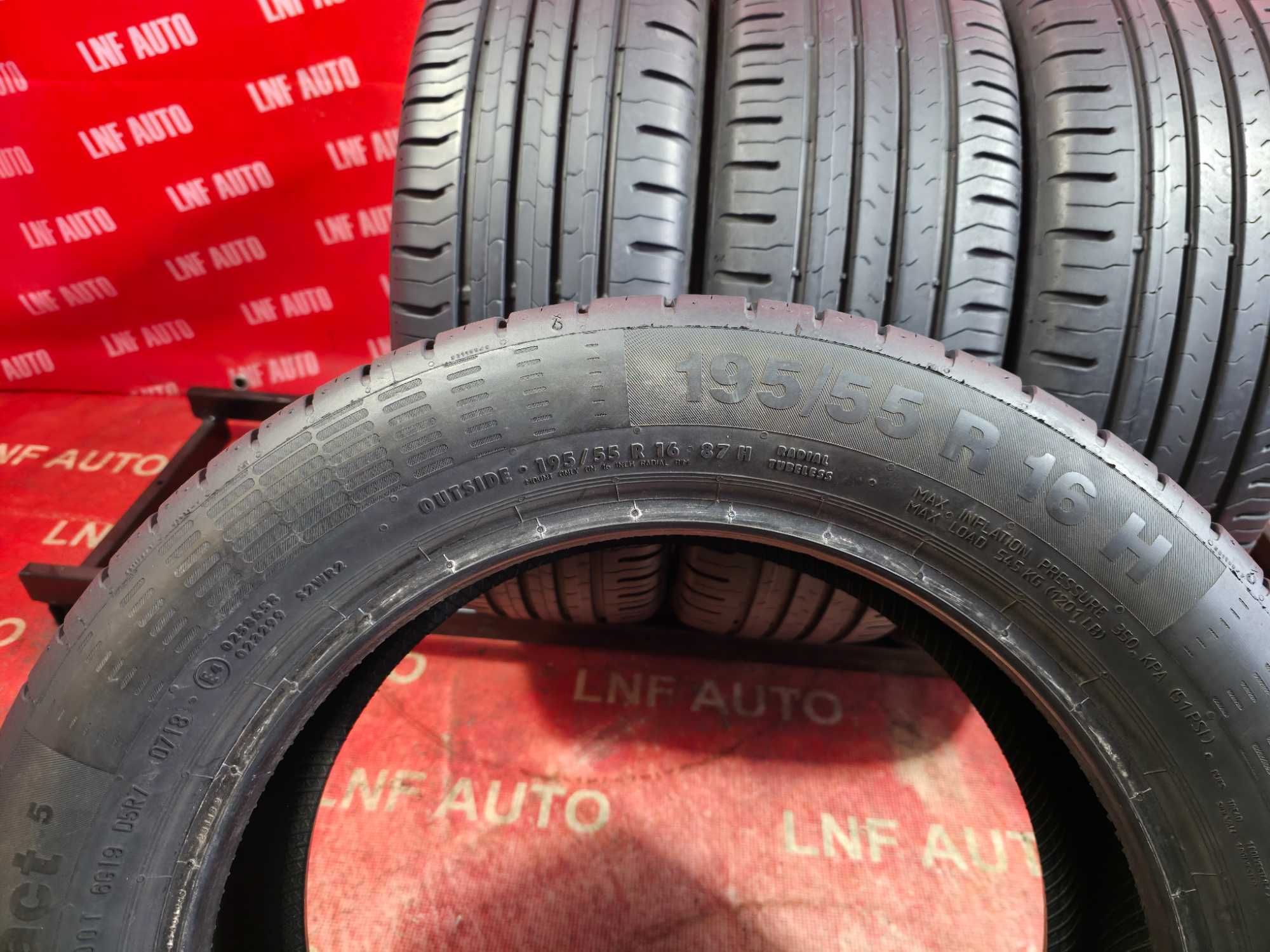 Anvelope de VARA - 195/55/16 - Continental - 6.9 - 8 MM - DOT 2018 !