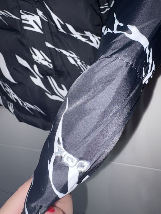 Geacă L The North Face negru neagră gri alb albă zebra noua nepurtata